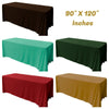90" X 120" Rectangular Seamless Polyester Poplin Tablecloth, for Party/Wedding Tablecloth - New Creations Fabric & Foam Inc