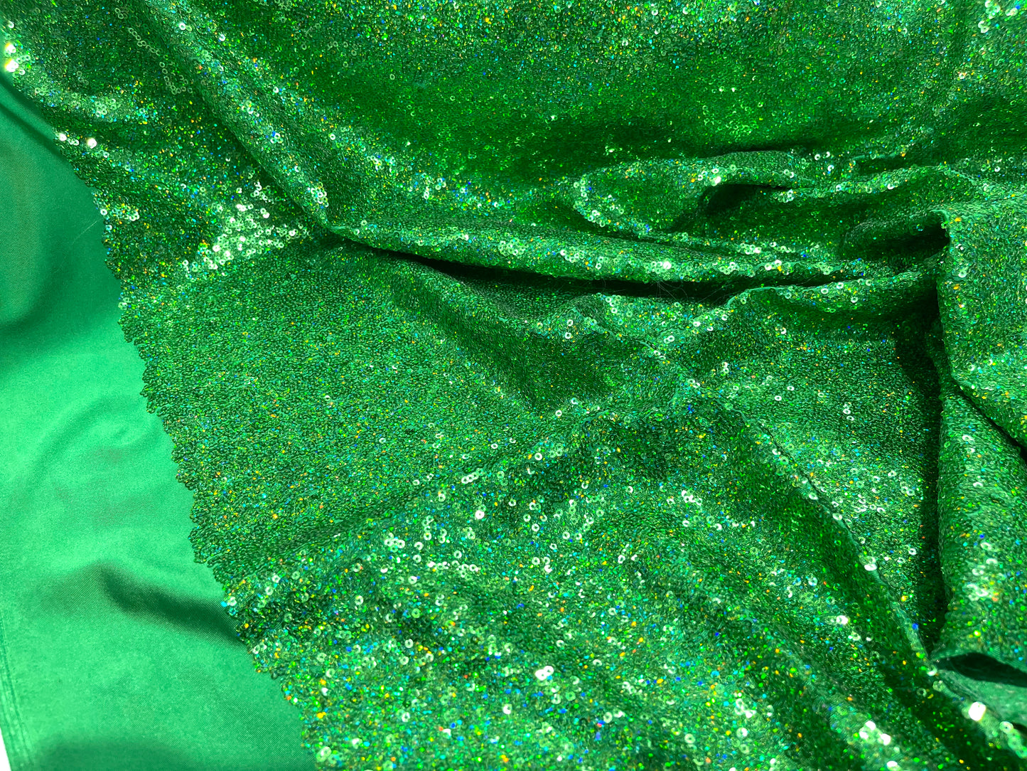 Sequin Spandex Fabric by the Yard 54” Wide – Iridescent Mini Glitz Stretch Sequin Fabric for Dresses, Dancewear, Costumes & Evening Wear