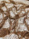 All Over Luxury Beaded Mesh with Pearls, Sequins for Wedding Dresses, Prom Gowns