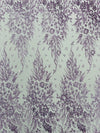 Big Glitter Damask Design On A Mesh Lace Fabric| New Creations Fabric & Foam Inc. - New Creations Fabric & Foam Inc