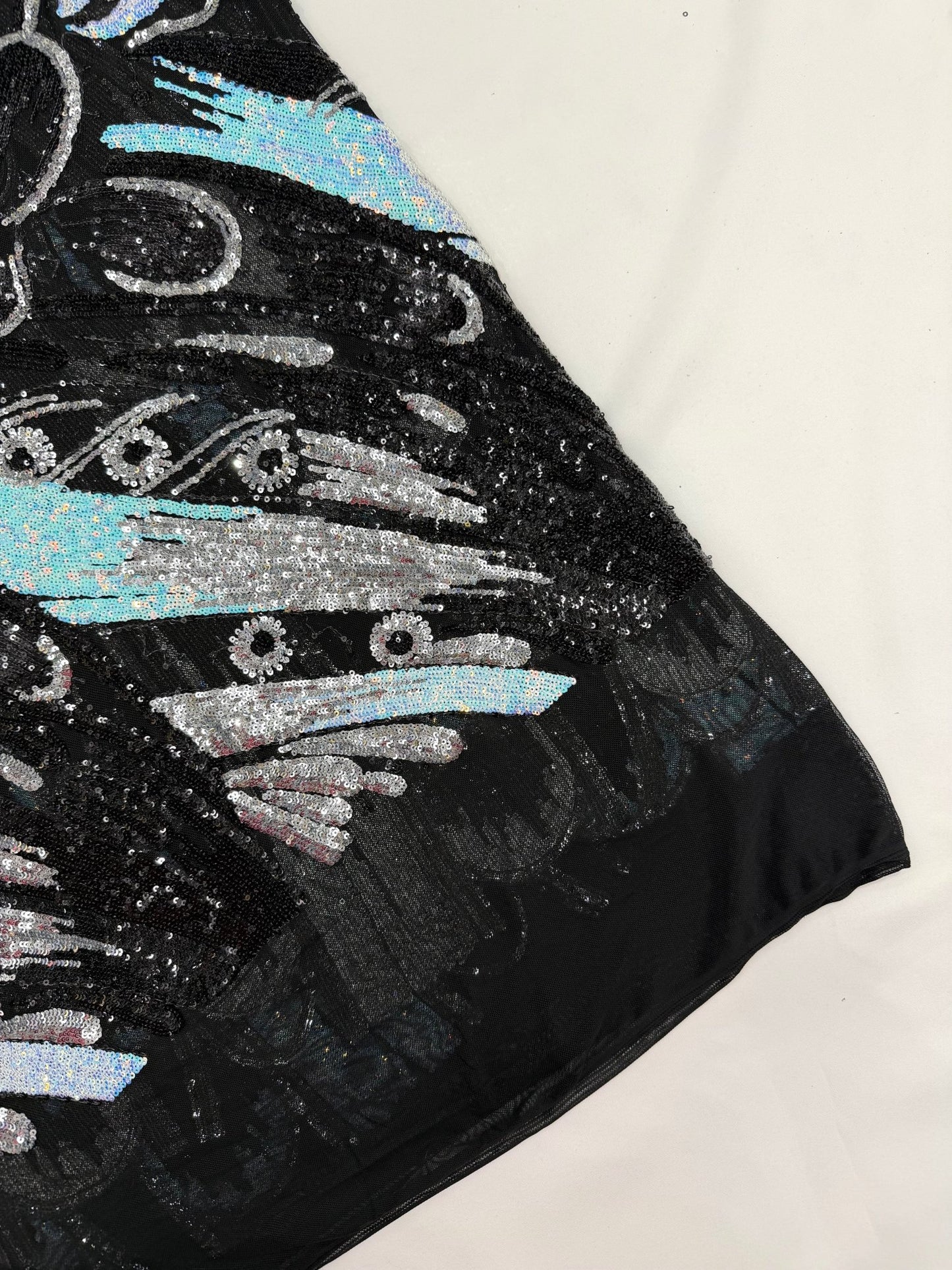 Feather Wing Sequin Fabric 54” Wide| New Creations Fabric & Foam Inc. - New Creations Fabric & Foam Inc