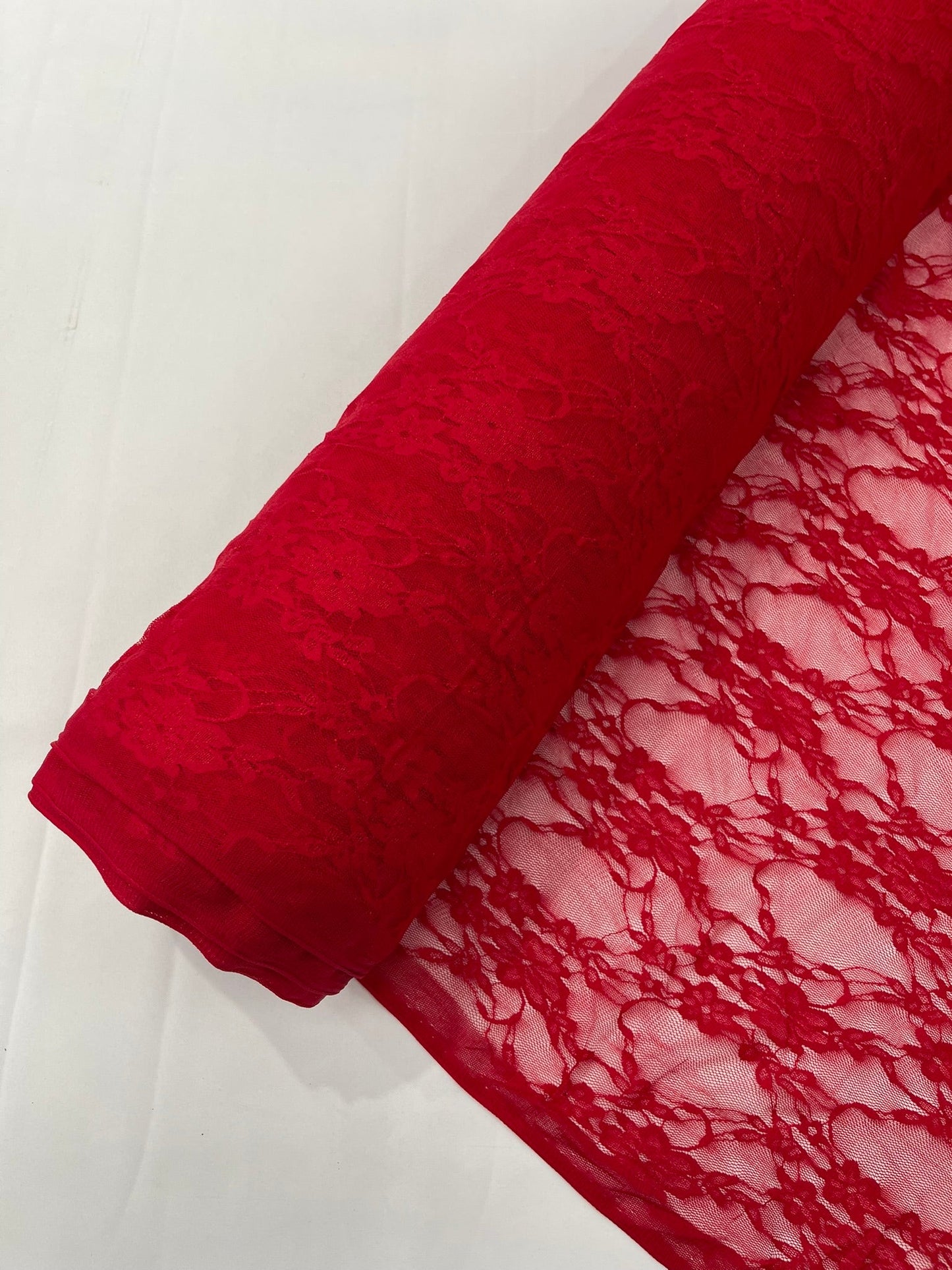 FLORAL NYLON STRETCH LACE (by the yard) - New Creations Fabric & Foam Inc