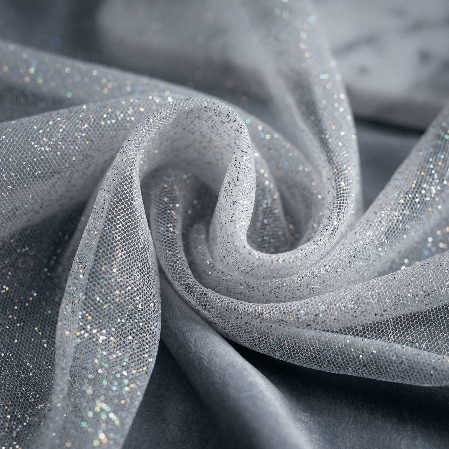 Glitter Tulle Mesh Fabric 58” Wide by the Yard – Sparkle Sheer Tulle for Wedding Dresses, Quinceañera Gowns, Party Decor & Costumes - New Creations Fabric & Foam Inc