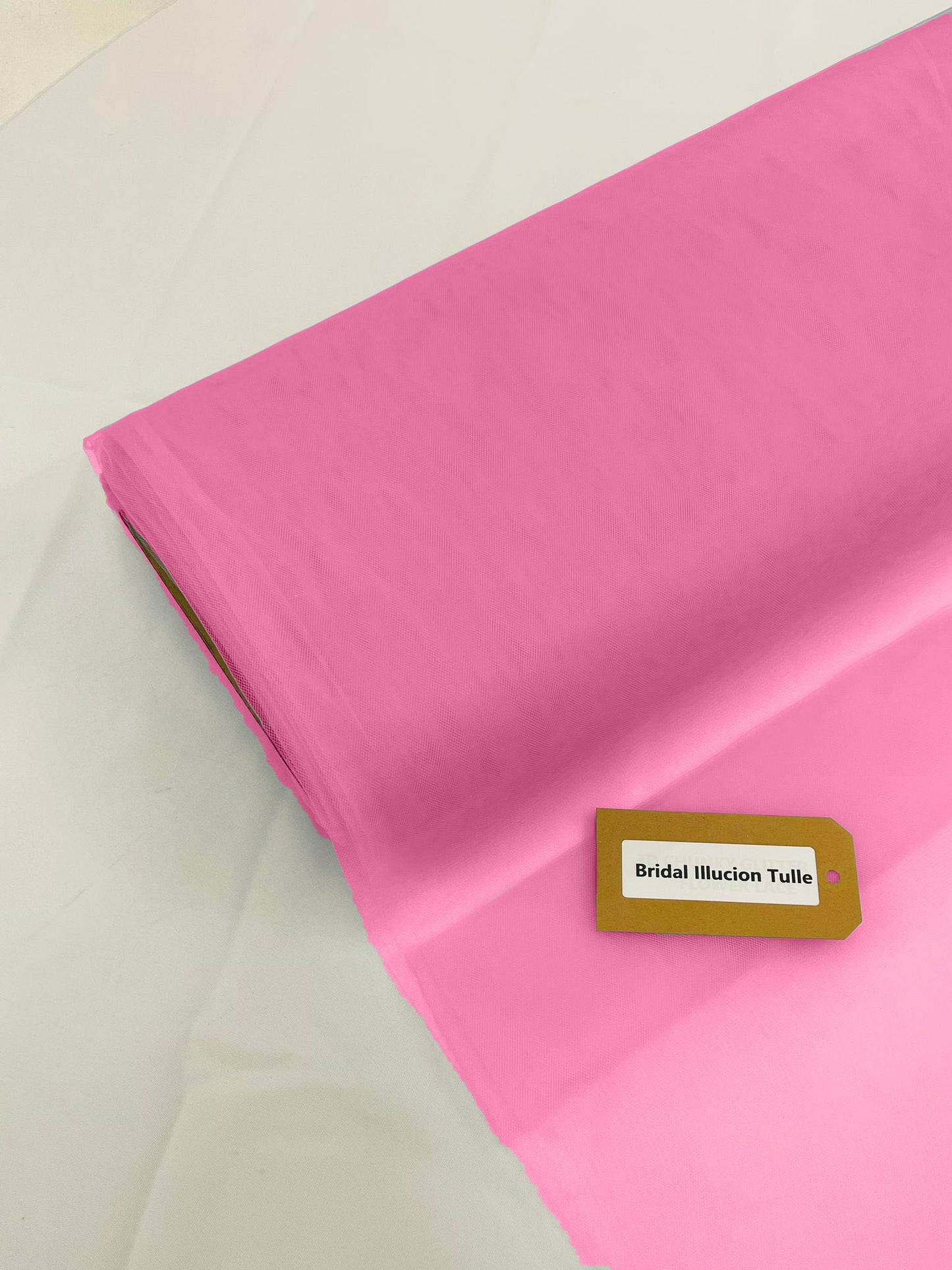 Hot Pink - Bridal Illusion Tulle 108"Wide Polyester Premium Tulle Fabric Bolt, By The Roll. - New Creations Fabric & Foam Inc