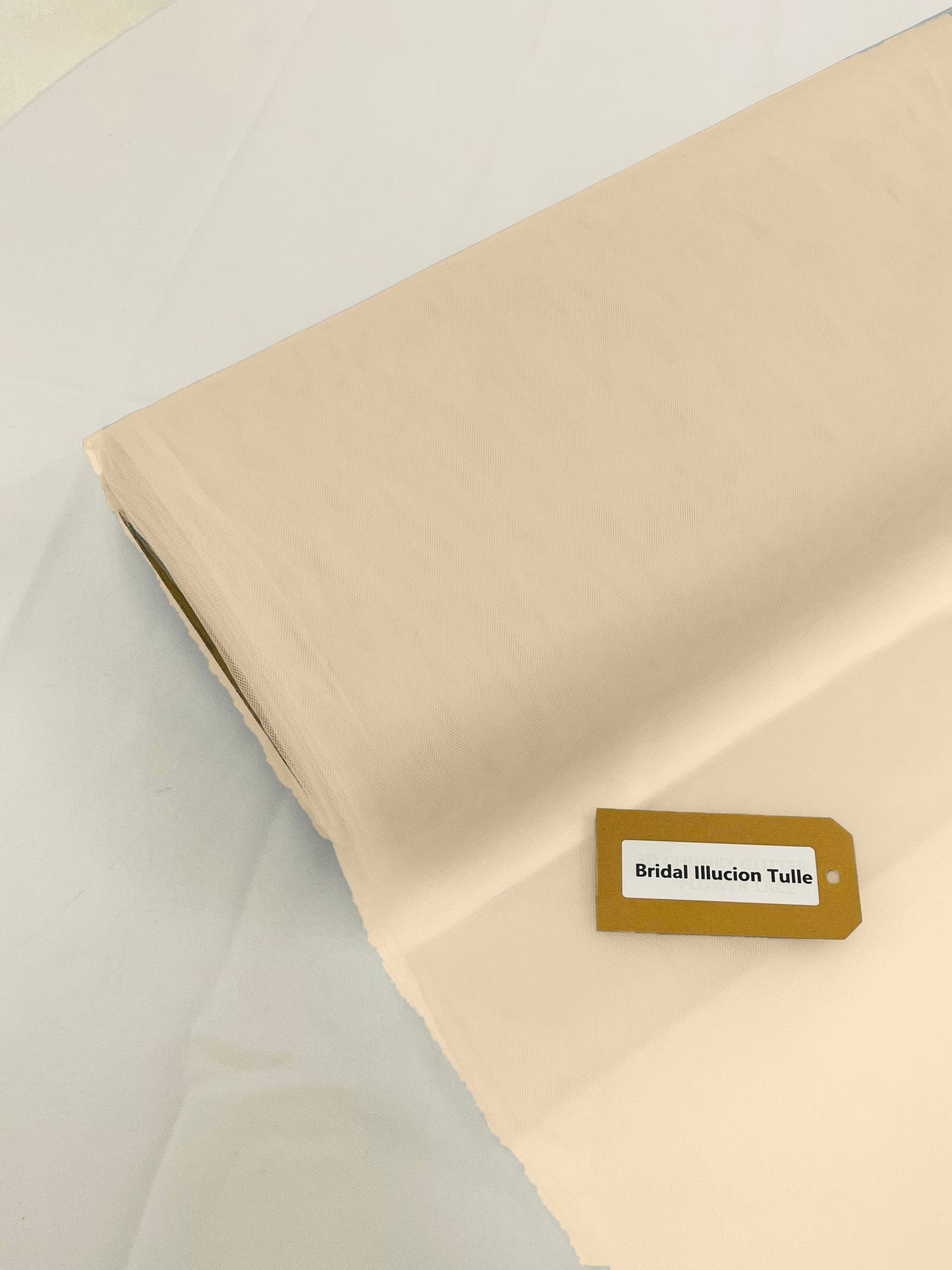 Ivory - Bridal Illusion Tulle 108"Wide Polyester Premium Tulle Fabric Bolt, By The Roll. - New Creations Fabric & Foam Inc