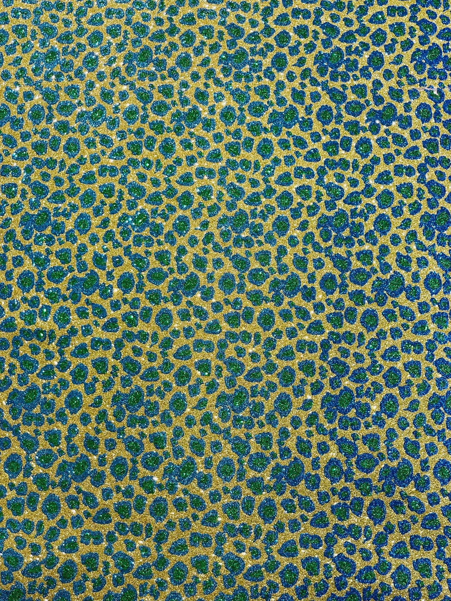 LEOPARD GLITTER CANVAS VINYL (by the yard) - New Creations Fabric & Foam Inc