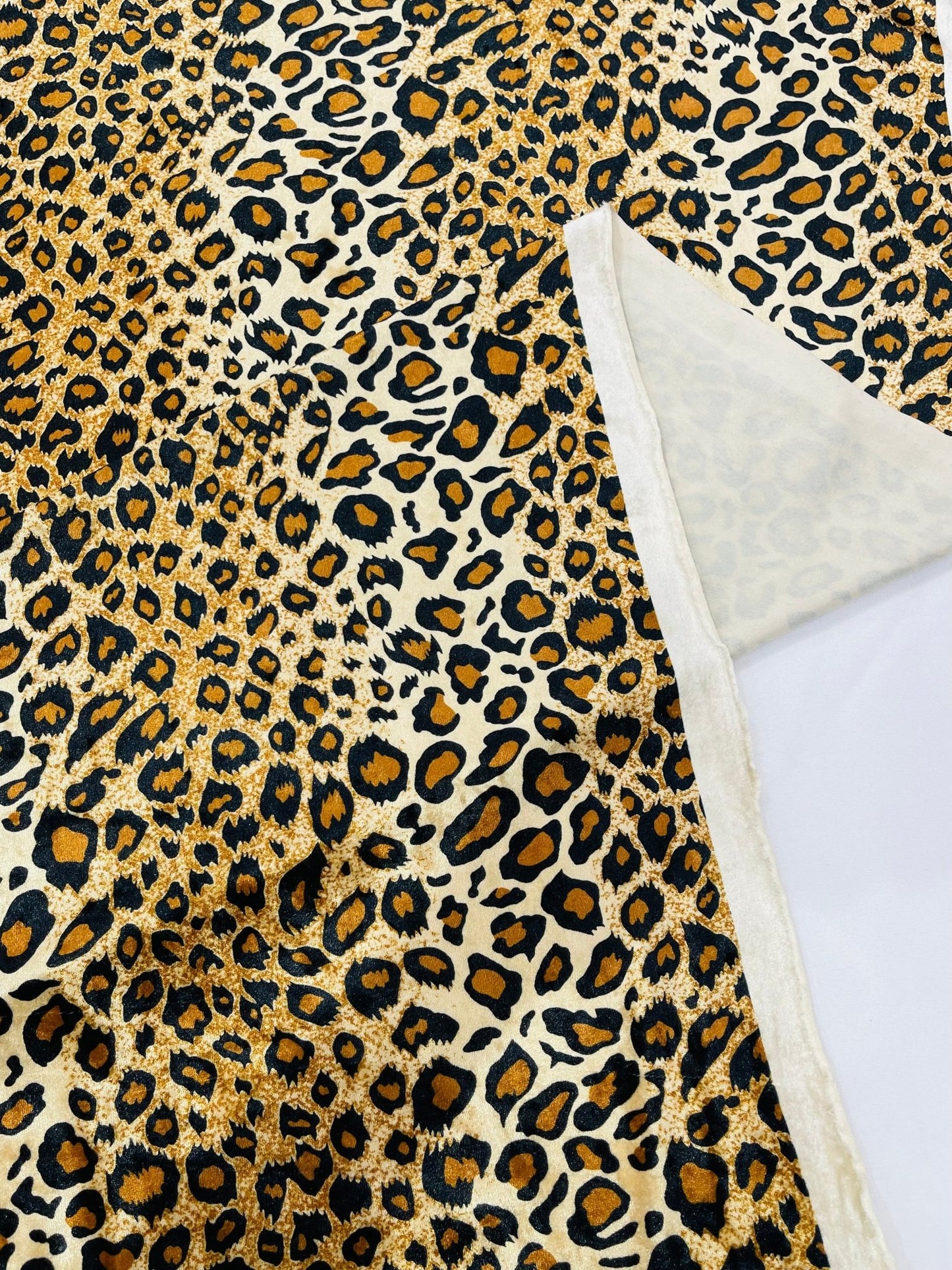 Leopard Print Stretch Velvet 58" Wide| New Creations Fabric & Foam Inc. - New Creations Fabric & Foam Inc
