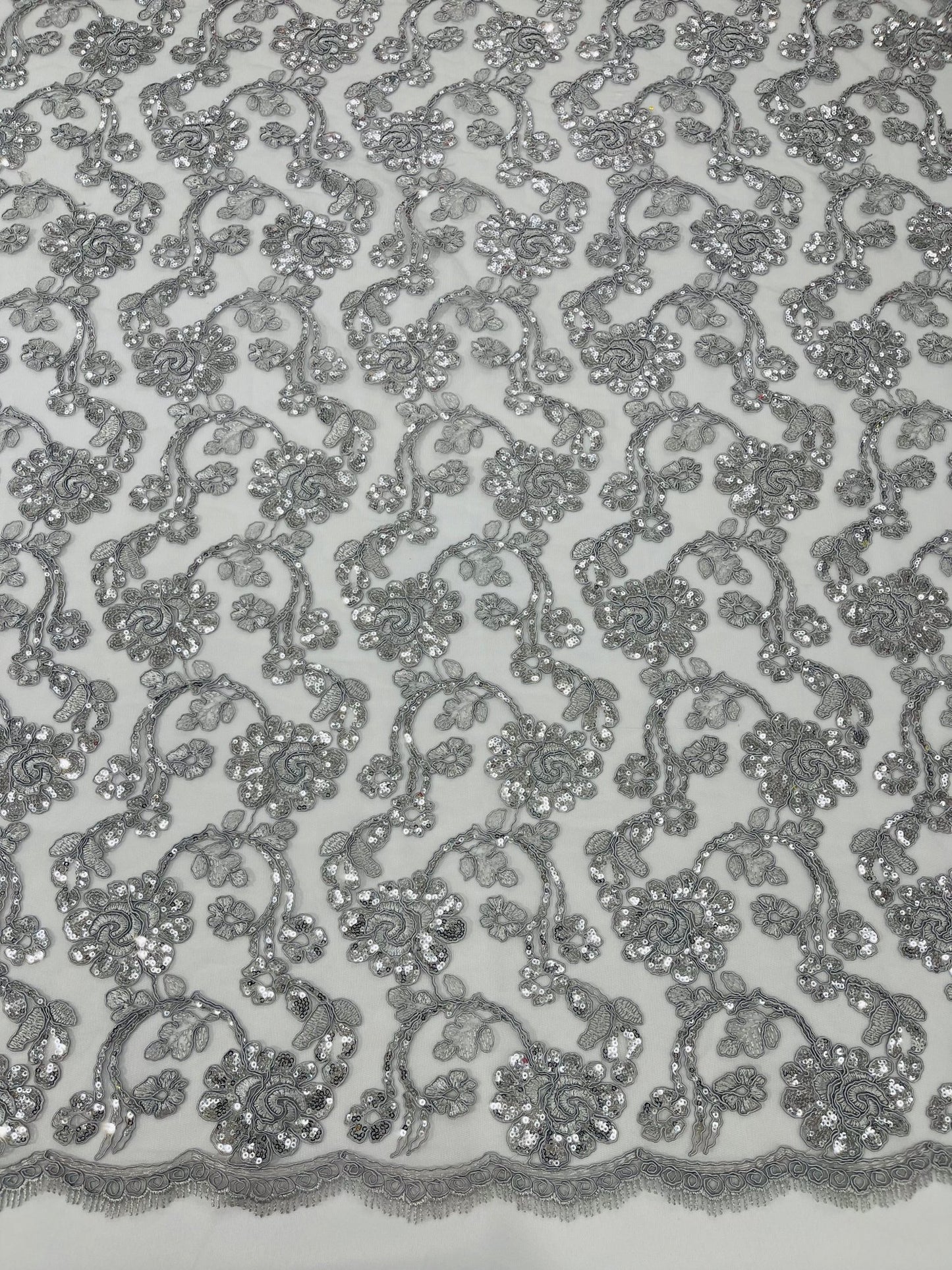 PAMELA FLORAL EMBRIDERY LACE (By The Yard) - New Creations Fabric & Foam Inc