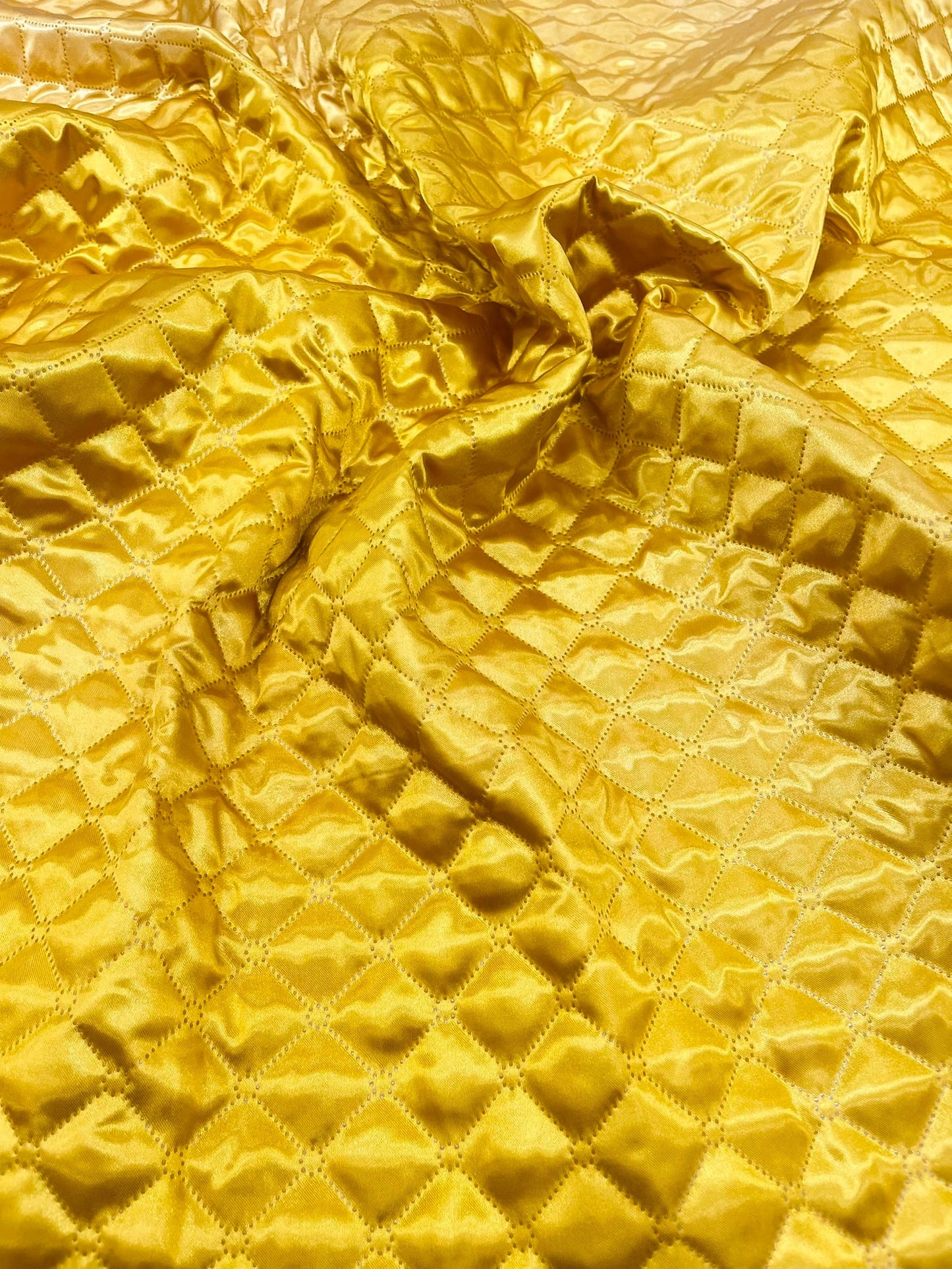 Quilted Satin Fabric Diamond Pattern 58" Wide| New Creations Fabric & Foam Inc. - New Creations Fabric & Foam Inc