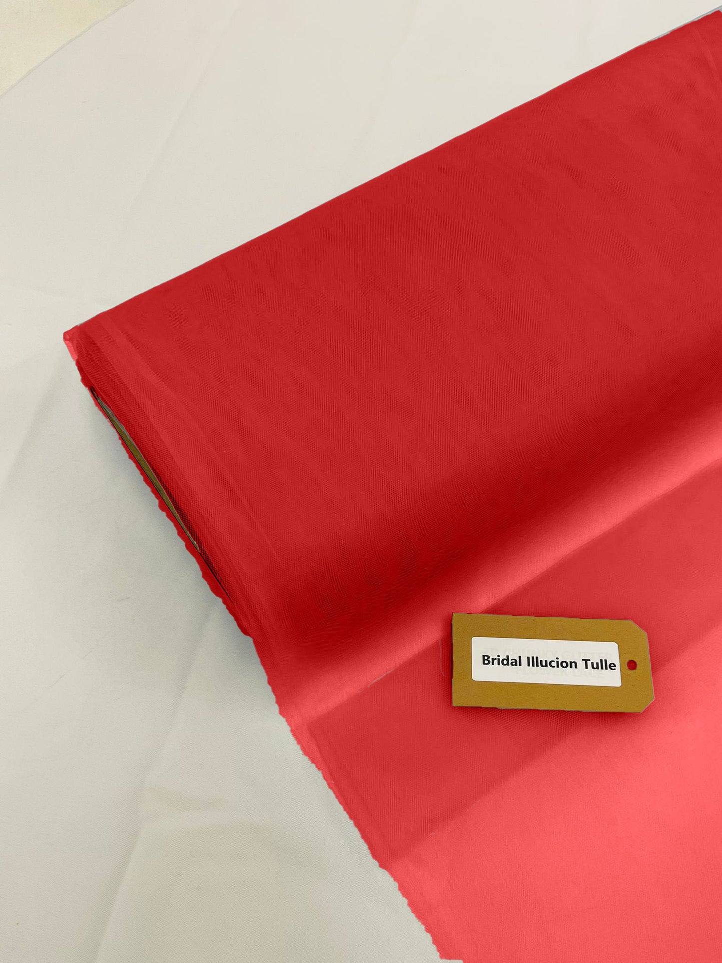 Red - Bridal Illusion Tulle 108"Wide Polyester Premium Tulle Fabric Bolt, By The Roll. - New Creations Fabric & Foam Inc