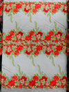Roses Multi Color Floral Design Embroider On Mesh Lace Fabric| New Creations Fabric & Foam Inc. - New Creations Fabric & Foam Inc