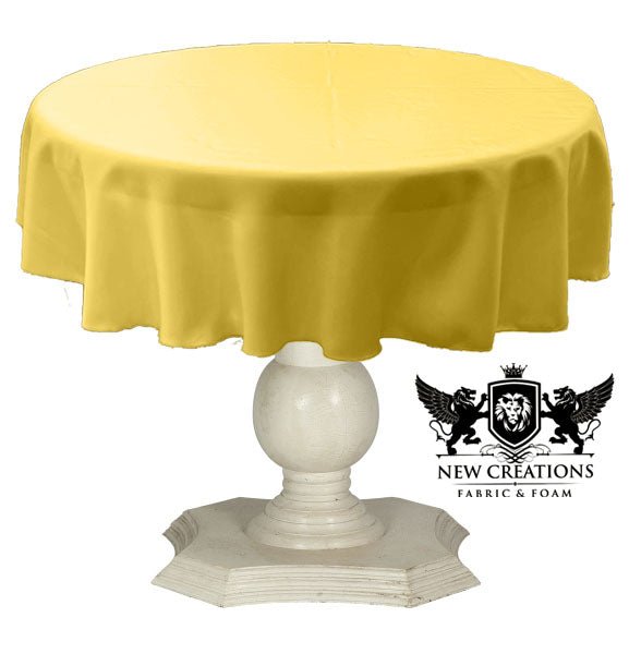 TABLECLOTH DULL BRIDAL SATIN (48" Round) - New Creations Fabric & Foam Inc