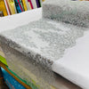 Trim Glitter Damask Design On A Mesh Lace| 20" Wide | appeal Fabric| Sold By The Yard. - New Creations Fabric & Foam Inc