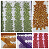 VEGAS BEADED FEATHER DESIGN ON MESH FABRIC (BY PANEL) - New Creations Fabric & Foam Inc