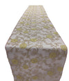 12" Wide x 90" Long Metallic Embroidery Lace Table Runner Wedding Decoration - New Creations Fabric & Foam Inc