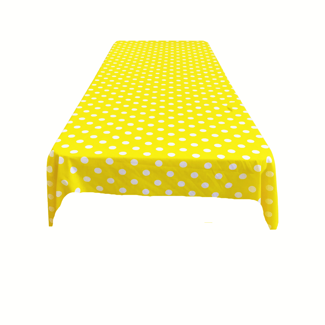 36" x 36" Square Small Polka Dot Poly Cotton Tablecloth - New Creations Fabric & Foam Inc
