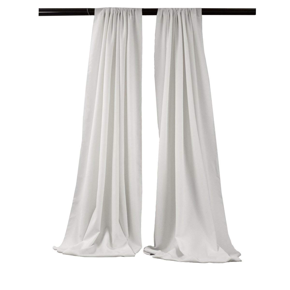 5 Feet Wide x 15 Feet High, Polyester Seamless Backdrop Drape Curtain Panel / Curtain Room Divider / 2 Panels - New Creations Fabric & Foam Inc