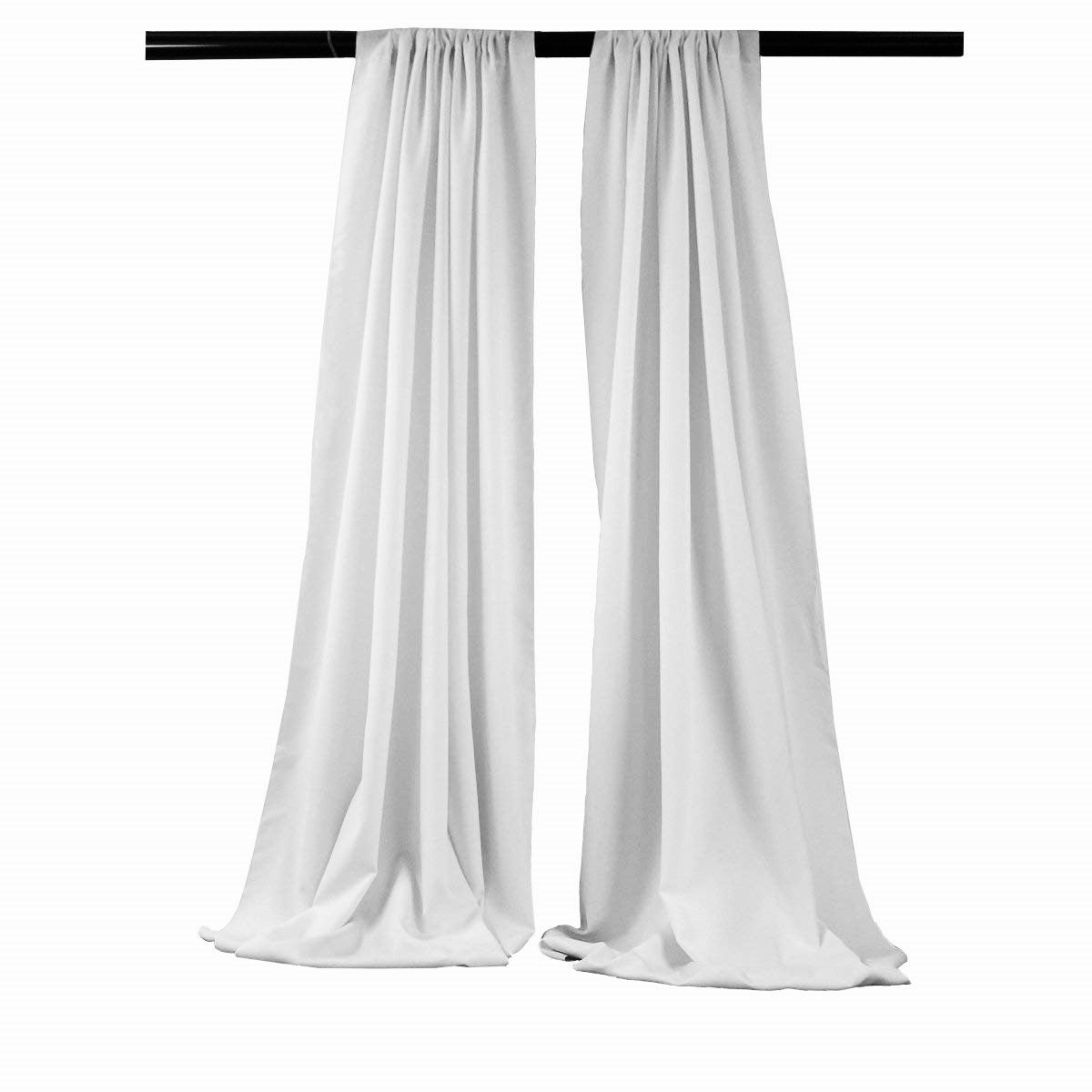 5 Feet Wide x 8 Feet High, Polyester Poplin Backdrop Drape Curtain Panel, Room Divider, 1 Pair - New Creations Fabric & Foam Inc
