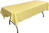 60" Wide x 72" Long Rectangular Polyester Poplin Gingham Checkered Tablecloth - New Creations Fabric & Foam Inc