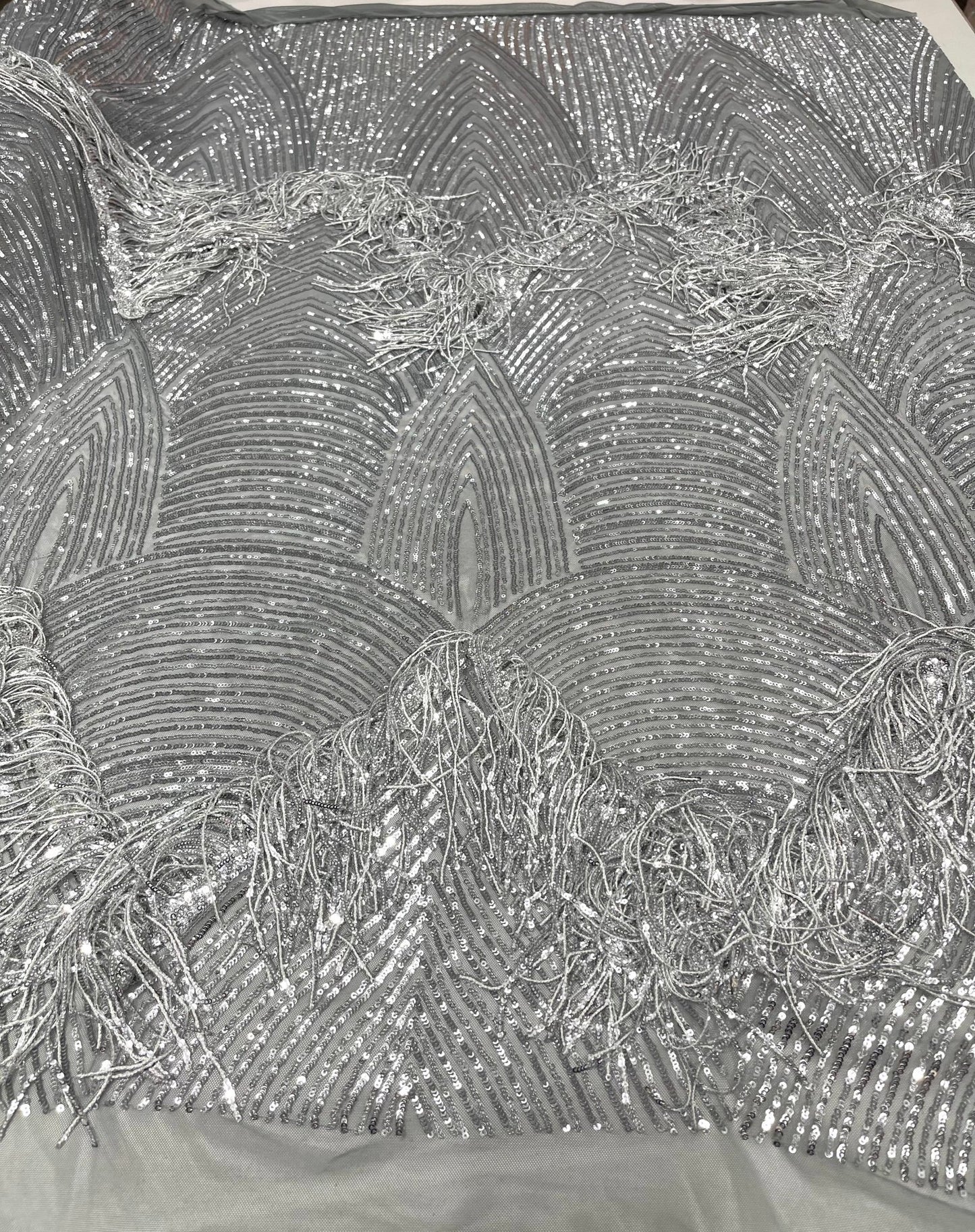 Fringe sequin Fabric 54” Wide| New Creations Fabric & Foam Inc. - New Creations Fabric & Foam Inc