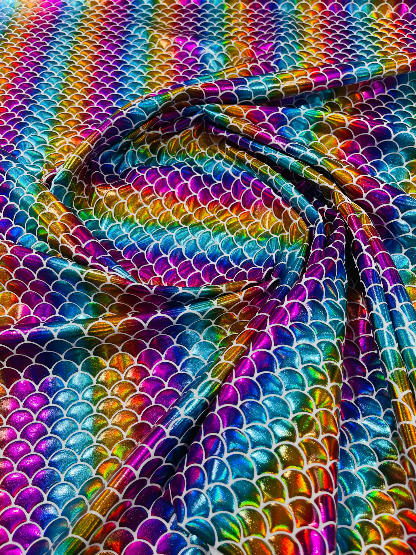 Mermaid Fish Foil Spandex 58" Wide | New Creation Fabric & Foam Inc.