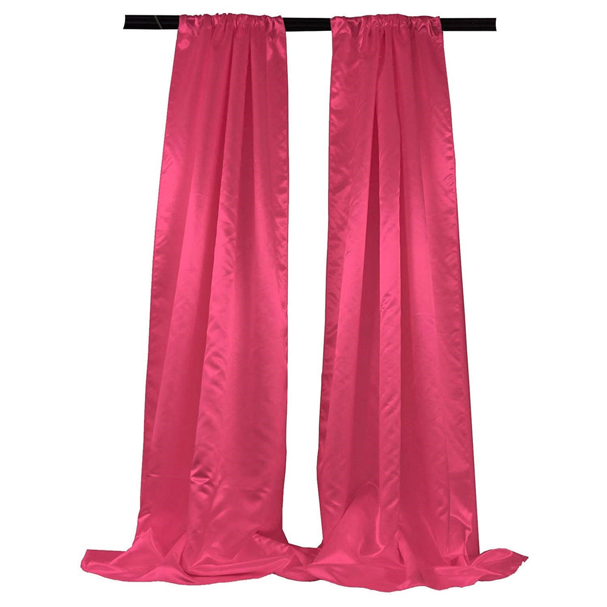 New Creations Fabric & Foam Inc Bridal Satin Backdrop, 1 Pair with 4" Rod Pocket, 5 Feet Wide x 8 Feet High - New Creations Fabric & Foam Inc