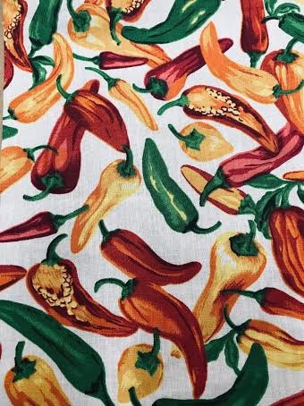 Poly Cotton Chile/pepper print fabric| New Creations Fabric & Foam Inc. - New Creations Fabric & Foam Inc
