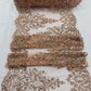 Trim Glitter Damask Design On A Mesh Lace| 20" Wide | appeal Fabric| Sold By The Yard.