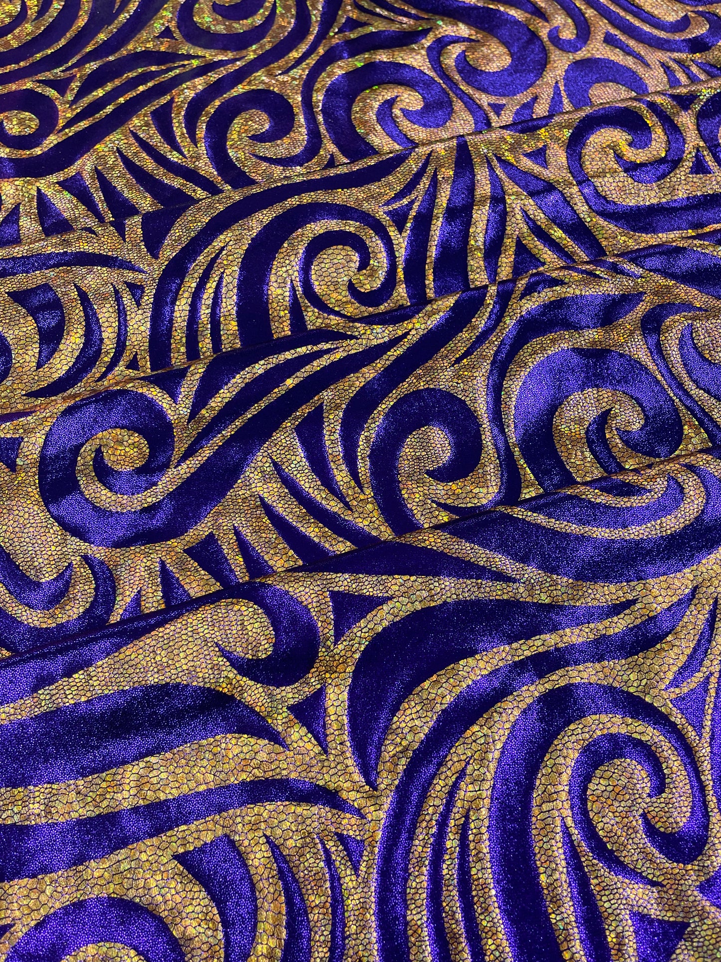Foil flame spandex | New Creation Fabric & Foam