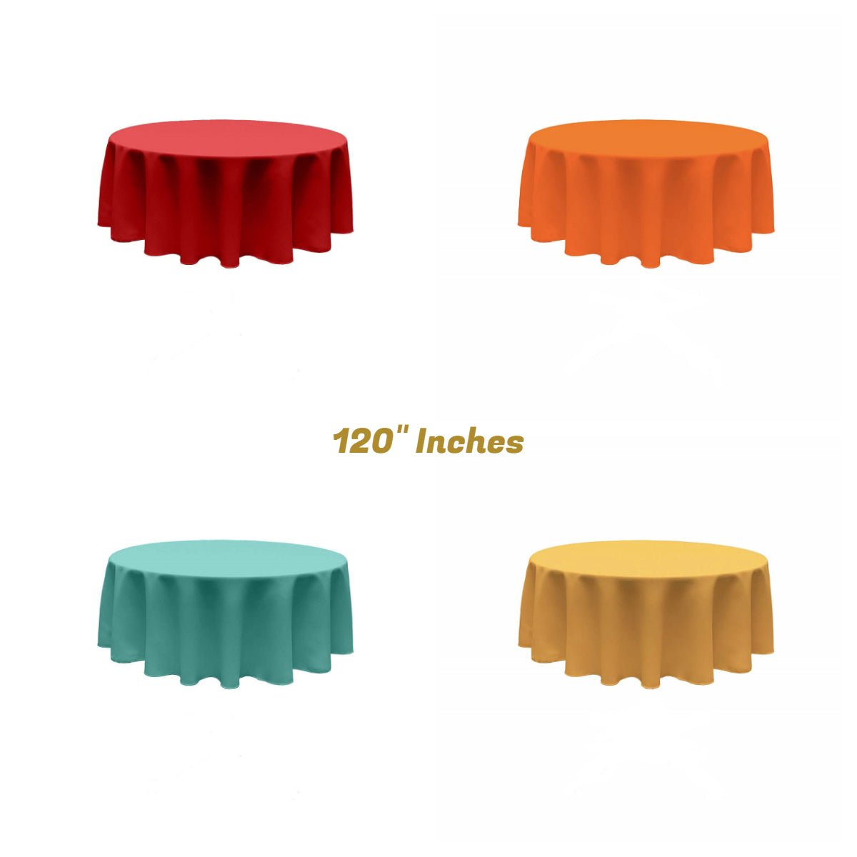 120" ROUND POLY POPLIN SEAMLESS TABLECLOTH - New Creations Fabric & Foam Inc