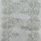 14"Wide Sequins Metallic Embroidered Lace on Mesh Fabric, Trim Lace, Table Runner. Sold By The Yard. - New Creations Fabric & Foam Inc