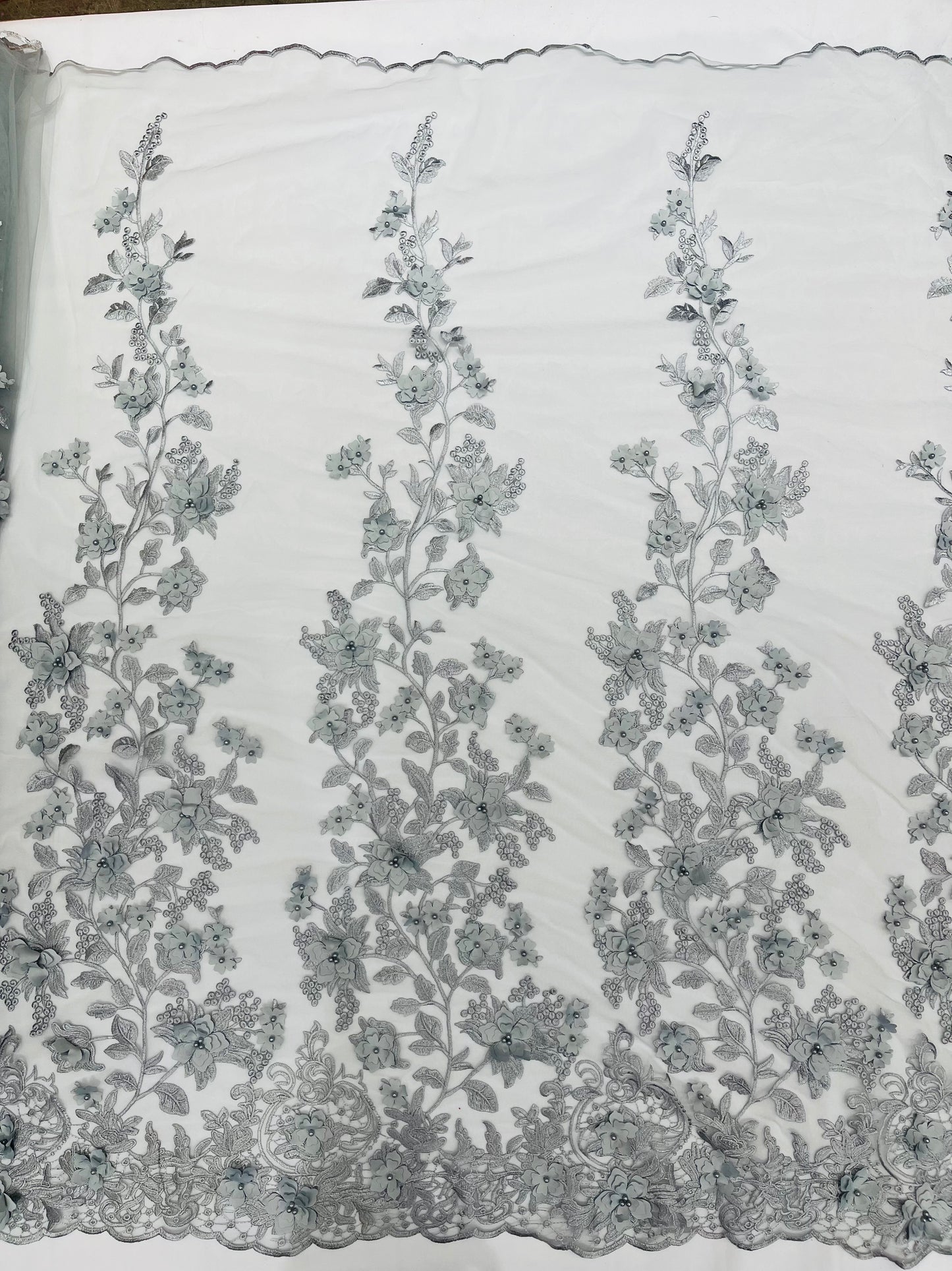 Princess 3D Floral Lace 50" Wide| New Creation Fabric & Foam Inc.
