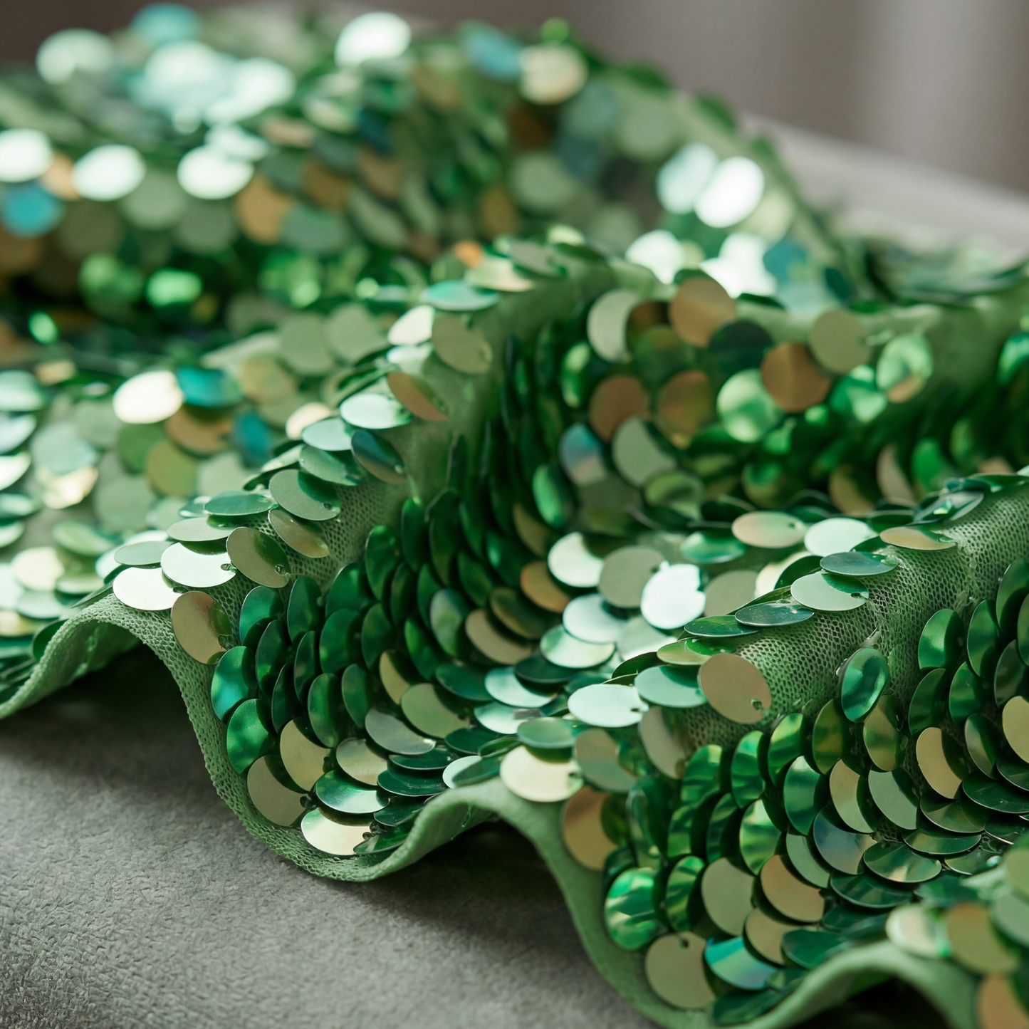 Round Sequin Fabric by the Yard 54” Wide – Shiny Sequin Mesh Fabric for Dresses, Costumes, Backdrops & Event Decor