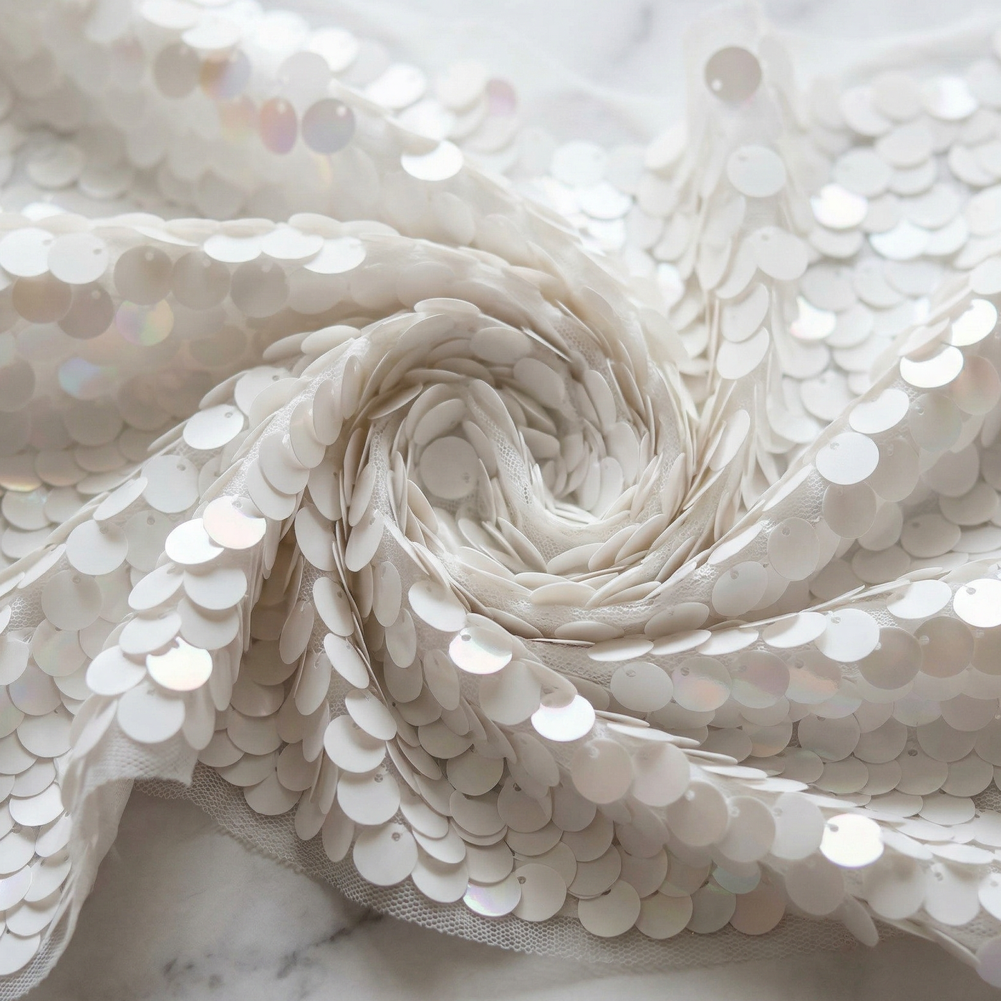 Round Sequin Fabric by the Yard 54” Wide – Shiny Sequin Mesh Fabric for Dresses, Costumes, Backdrops & Event Decor