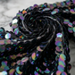 Round Sequin Fabric by the Yard 54” Wide – Shiny Sequin Mesh Fabric for Dresses, Costumes, Backdrops & Event Decor