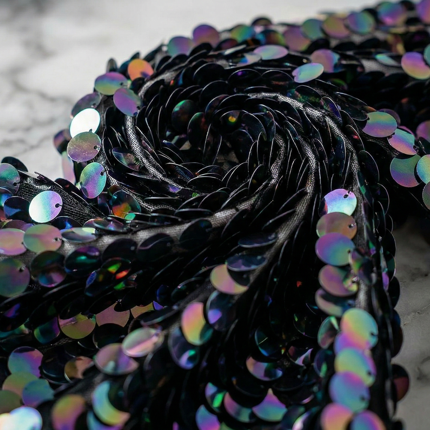 Round Sequin Fabric by the Yard 54” Wide – Shiny Sequin Mesh Fabric for Dresses, Costumes, Backdrops & Event Decor