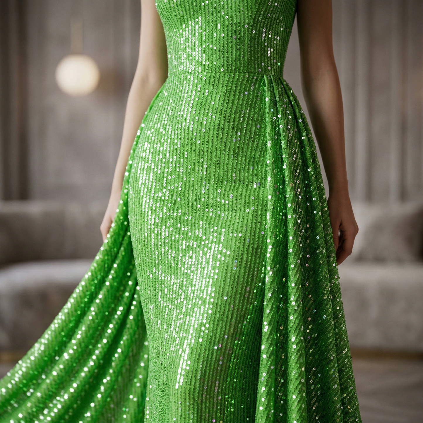 Iridescent Sequin Stretch Mesh Fabric 54” Wide by the Yard – 4 Way Stretch Chain Sequin Fabric for Prom Dresses, Evening Gowns, Costumes & Luxury Fashion