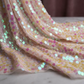 Round Sequin Fabric by the Yard 54” Wide – Shiny Sequin Mesh Fabric for Dresses, Costumes, Backdrops & Event Decor