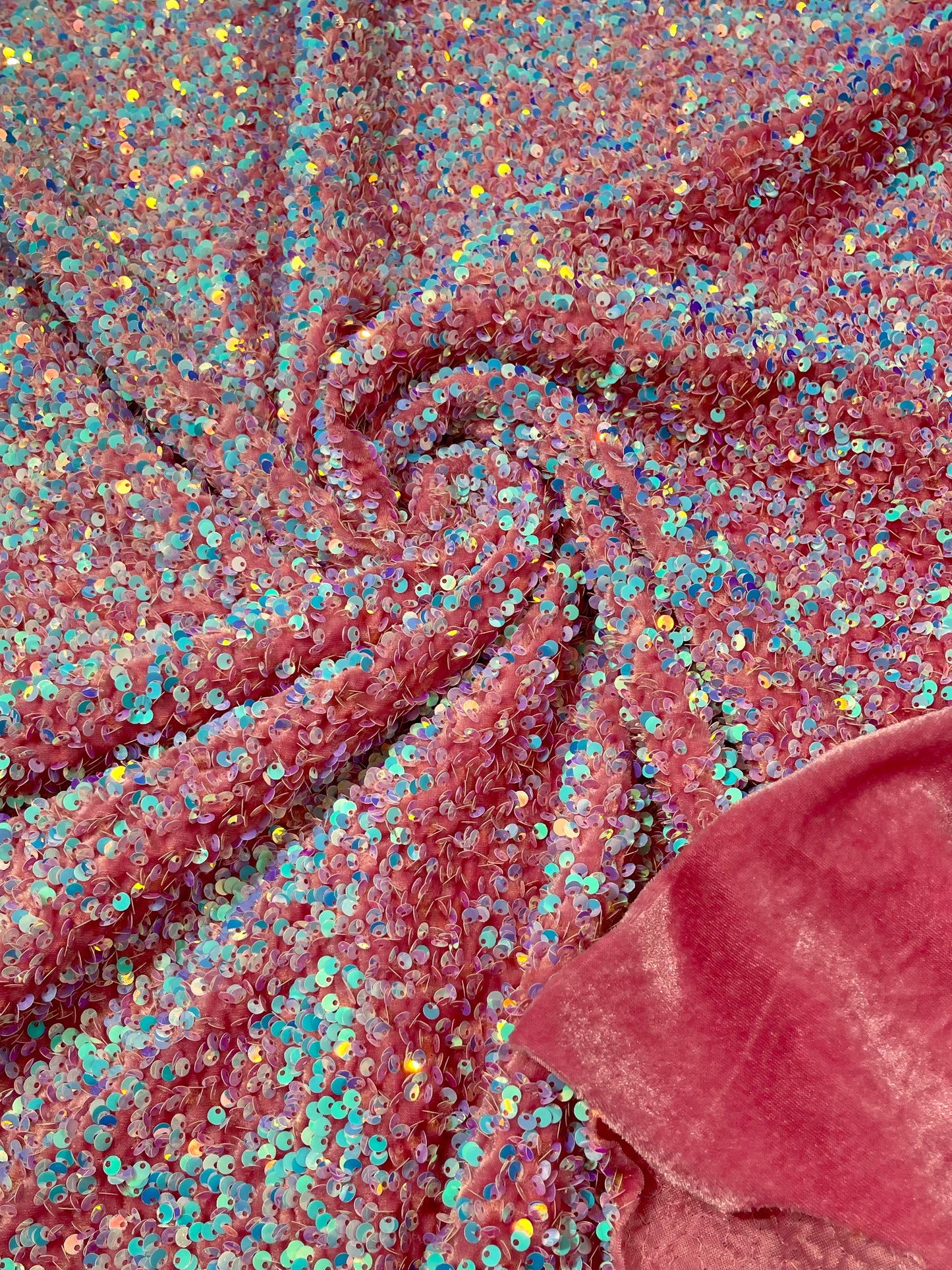 Sequin Stretch Velvet 54" Wide| New Creations Fabric & Foam Inc.