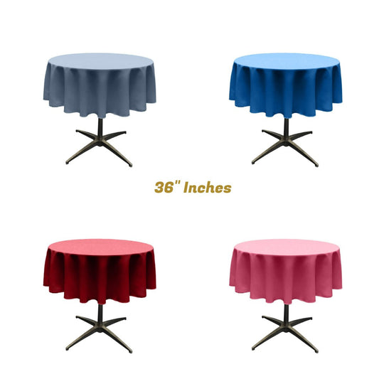 36" ROUND POLY POPLIN SEAMLESS TABLECLOTH - New Creations Fabric & Foam Inc