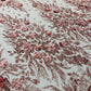 3D Floral Big Glitter Damask Design On A Mesh Lace 54" Wide| New Creations Fabric & Foam Inc. - New Creations Fabric & Foam Inc