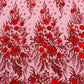 3D Floral Big Glitter Damask Design On A Mesh Lace 54" Wide| New Creations Fabric & Foam Inc. - New Creations Fabric & Foam Inc