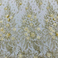 3D Floral Big Glitter Damask Design On A Mesh Lace 54" Wide| New Creations Fabric & Foam Inc. - New Creations Fabric & Foam Inc