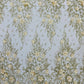 3D Floral Big Glitter Damask Design On A Mesh Lace 54" Wide| New Creations Fabric & Foam Inc. - New Creations Fabric & Foam Inc