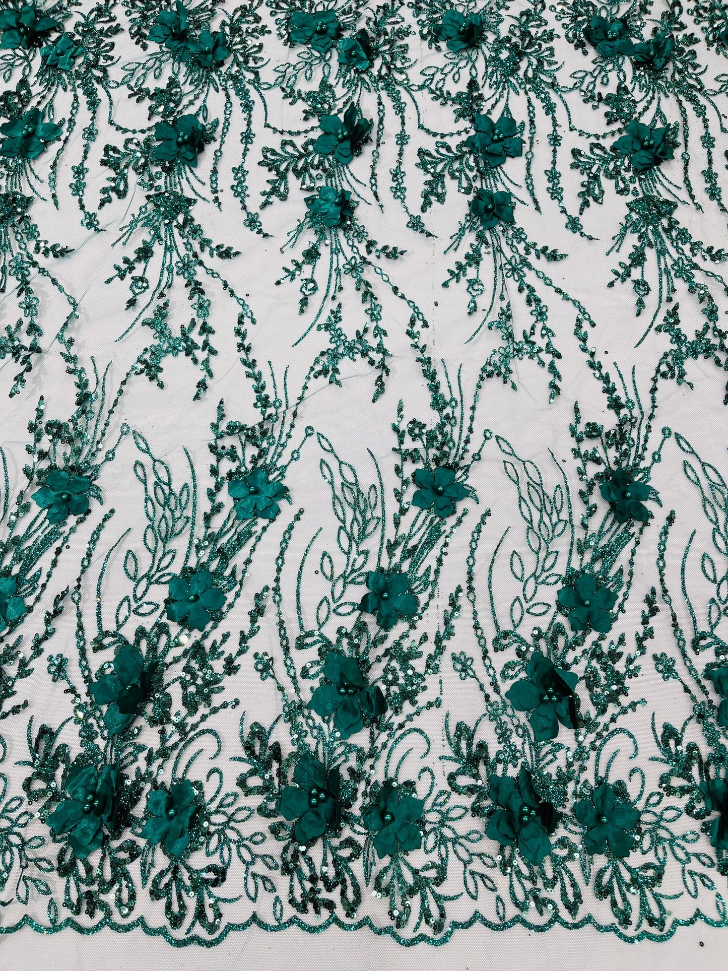 3d Luxury satin floral glitter fabric| New Creations Fabric & Foam Inc. - New Creations Fabric & Foam Inc