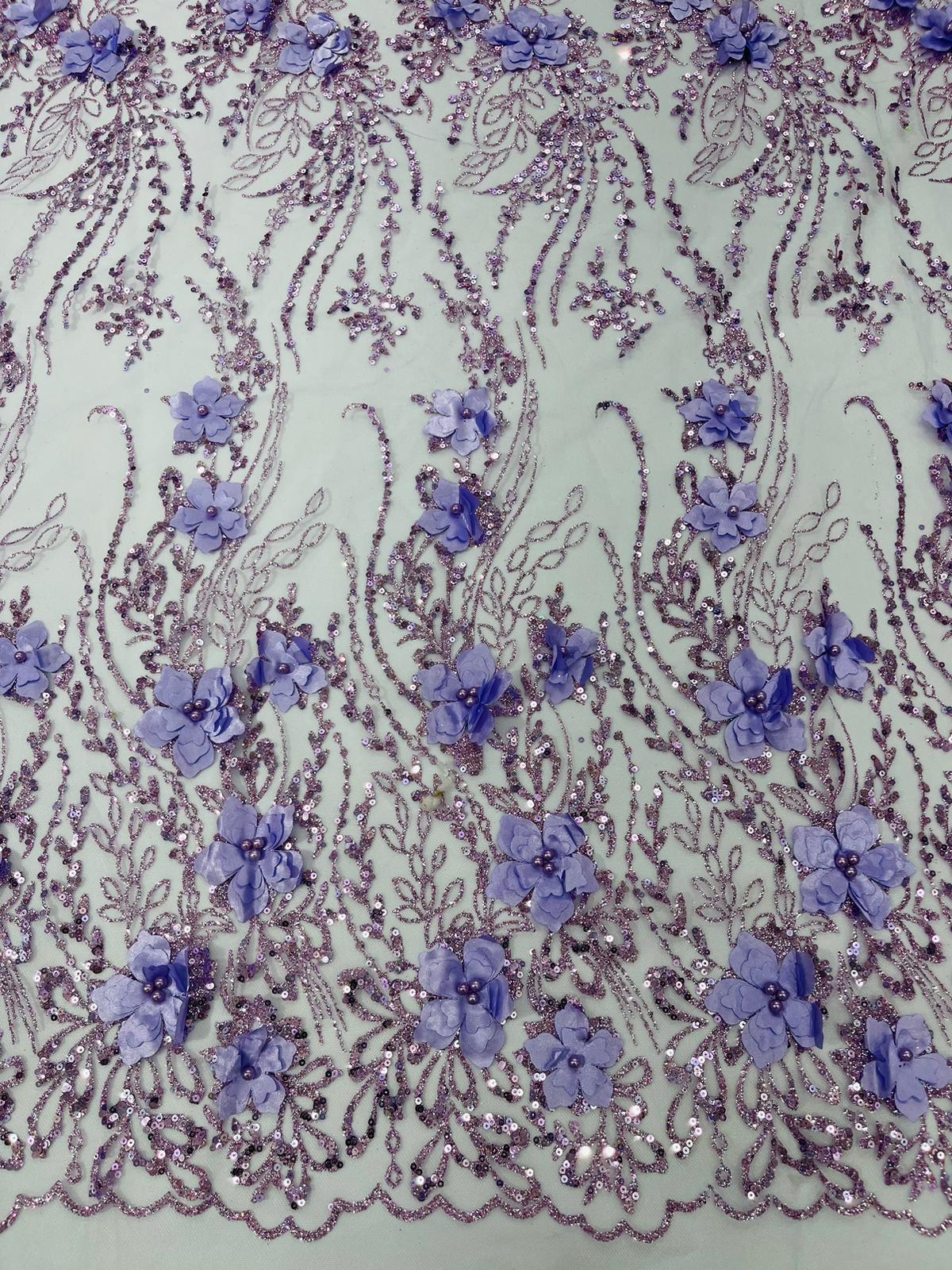 3d Luxury satin floral glitter fabric| New Creations Fabric & Foam Inc. - New Creations Fabric & Foam Inc