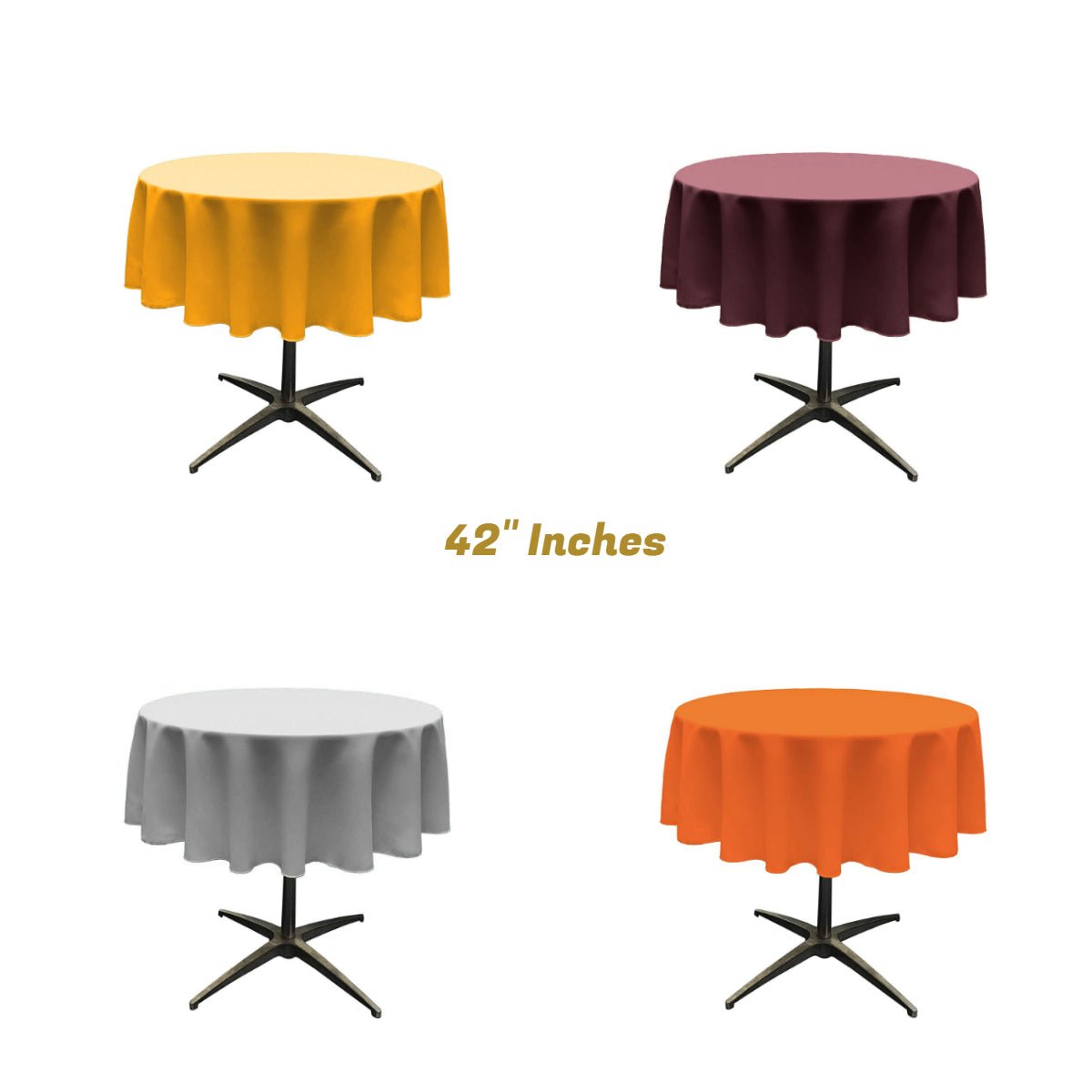 42" ROUND POLY POPLIN SEAMLESS TABLECLOTH - New Creations Fabric & Foam Inc