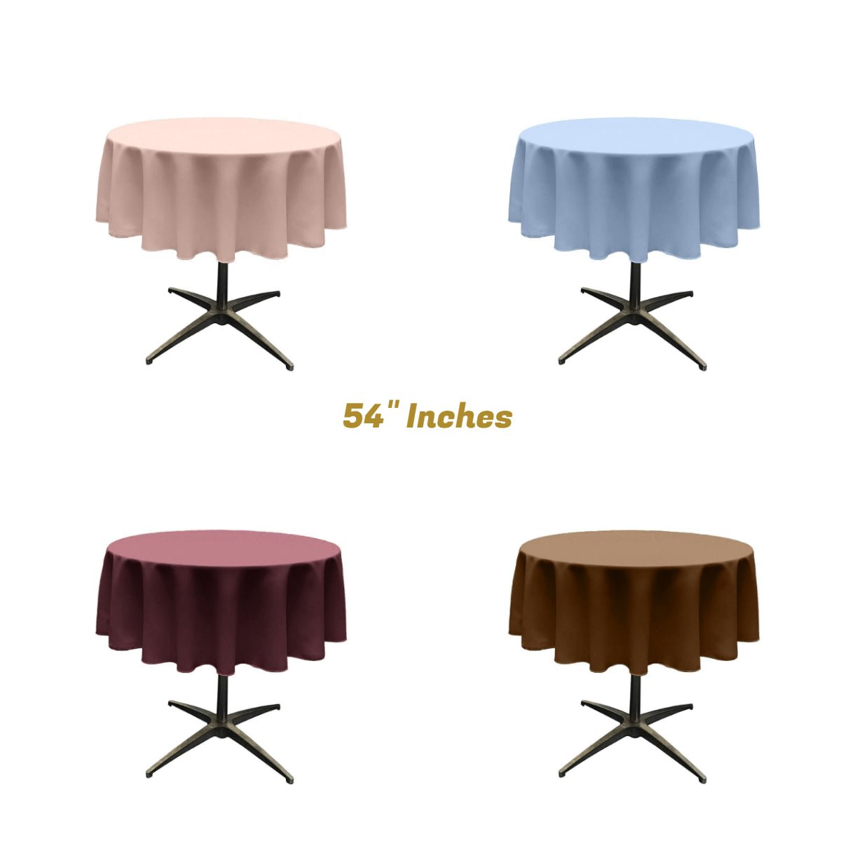54" ROUND POLY POPLIN SEAMLESS TABLECLOTH - New Creations Fabric & Foam Inc