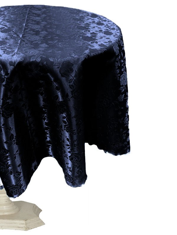54" ROUND TABLECLOTH ROSES JACQUARD SATIN - New Creations Fabric & Foam Inc