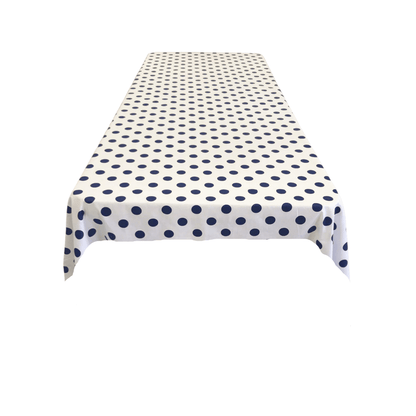 58" x 58" Square Small Polka Dot Poly Cotton Tablecloth - New Creations Fabric & Foam Inc